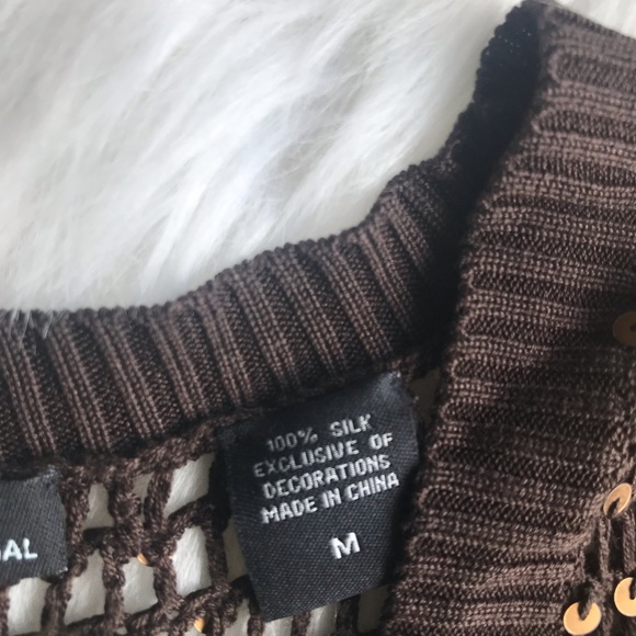 Moda International netted cardigan with sequins. - Picture 4 of 5